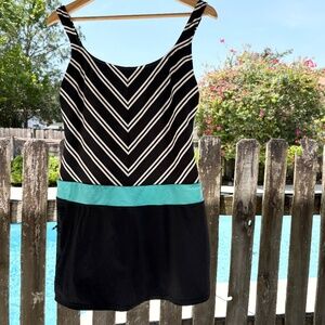 BEACH HOUSE One-Piece‎ Swimsuit with Shorts Plus-size 14